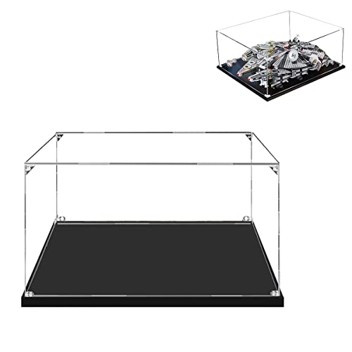 Hosdiy Acryl Vitrine Schaukasten für (Millennium Falcon Raumschiff), Vitrine Kompatible mit Lego 75257 - Vitrine (Nur Vitrine, Ohne Bausteine Set) von Hosdiy