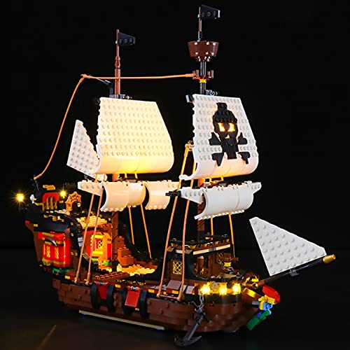 Hosdiy Beleuchtung Set für Lego 31109 Creator 3-in-1 Piratenschiff, Led Licht Beleuchtungsset (Nur Beleuchtung, Ohne Modell Set) von Hosdiy