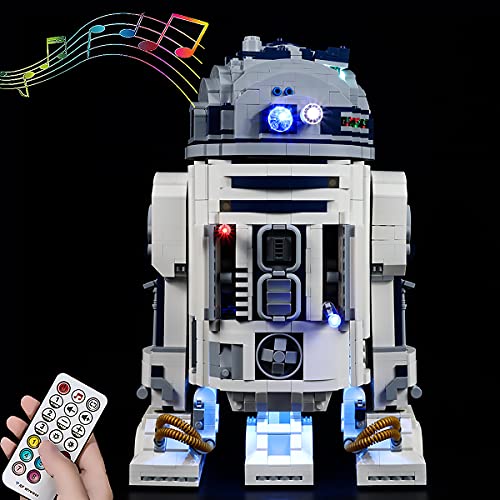 Hosdiy Beleuchtung Set mit Fernbedienung Musik Kompatible mit Lego R2-D2 75308, Led Licht Beleuchtungsset (Nur Beleuchtung, Ohne Modell Set) von Hosdiy