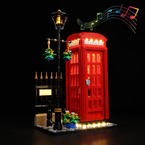 Hosdiy Beleuchtungsset - Led Licht Set für Lego-21347 - Kompatible mit (Rote Londoner Telefonzelle) Modell (Nur Beleuchtung, Ohne Modell) (Ton Version) von Hosdiy