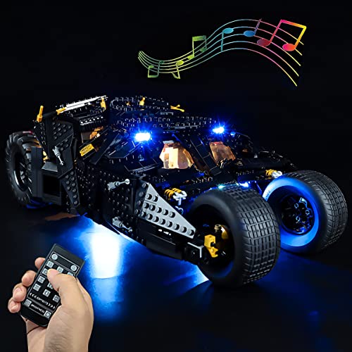 Hosdiy Fernbedienung Sound LED Beleuchtung Set für (Batman Batmobile Tumbler) Modell - LED Lichtset Kompatibel mit Lego 76240 (Nur Beleuchtung, Ohne Bausteine Modell) von Hosdiy