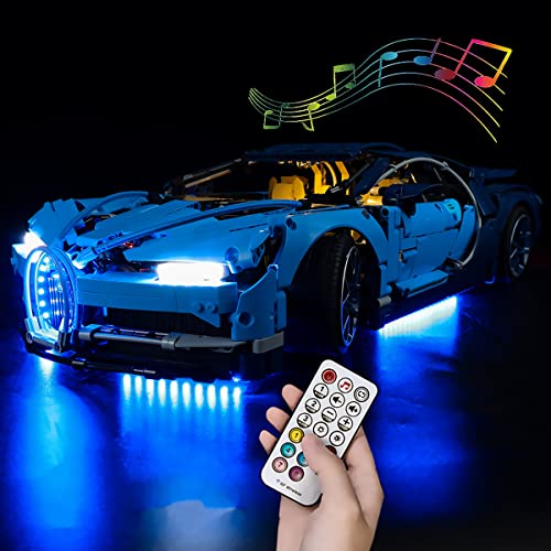 Hosdiy Fernbedienung Sound LED Beleuchtung Set für (Bugatti Chiron) Modell - Kompatibel mit Lego 42083 - Led Licht (Nur Beleuchtung, Ohne Bausteine Modell) von Hosdiy