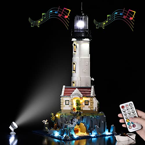Hosdiy Fernbedienung Sound LED Beleuchtung Set für (Motorisierter Leuchtturm) Modell - Led Licht Kompatibel mit Lego 21335 (Nur Beleuchtung, Ohne Bausteine Modell) (Fernbedienung Sound Beleuchtung) von Hosdiy