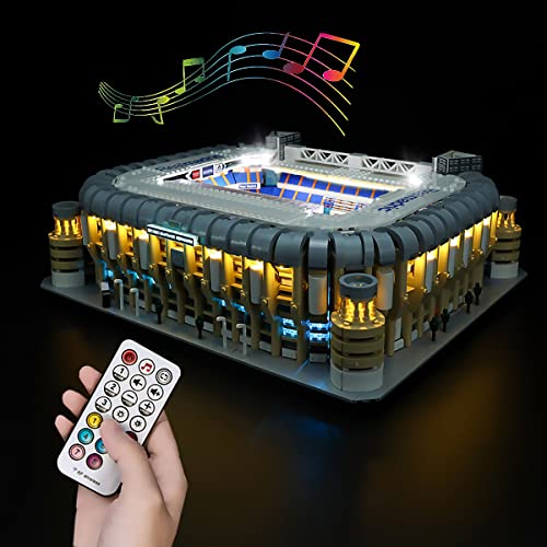 Hosdiy Fernbedienung Sound LED Beleuchtung Set für (Real Madrid Santiago Bernabéu Stadion) Modell - Kompatibel mit Lego 10299 - Led Licht (Nur Beleuchtung, Ohne Bausteine Modell) von Hosdiy