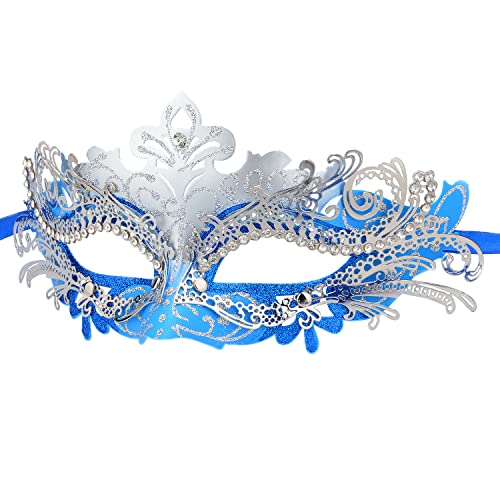 Hoshin Maskerade Maske, Karneval Dekorationen Venezianische Masken für Frauen (Blau & Silber) von Hoshin