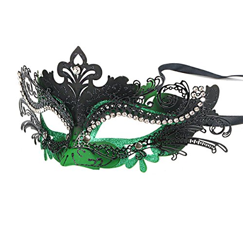 Hoshin Maskerade Maske, Karneval Dekorationen Venezianische Masken für Frauen (Grün & Schwarz) von Hoshin