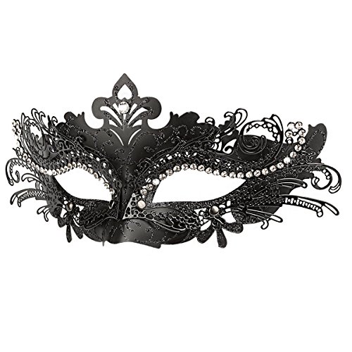 Hoshin Maskerade Maske, Karneval Dekorationen Venezianische Masken für Frauen (Schwarz) von Hoshin