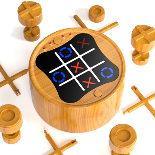 Hot Bee 4-in-1 Elektronisches Tic Tac Toe Spiel für Kinder ab 8 Jahren, Big Eat Small Game, 4 Spielmodi, Elektrisches Tic Tac Toe für Zuhause, Reisen und Partys, Geschenk für Junge 8 9 10 11 12 Jahre von Hot Bee