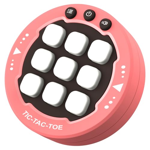 Hot Bee Electric Tic Tac Toe Spiel für Kinder - Portable Pink Edition, 3 Modi, Reisespielzeug, Geschenke für Mädchen Jungen Alter 5 6 7 8 von Hot Bee