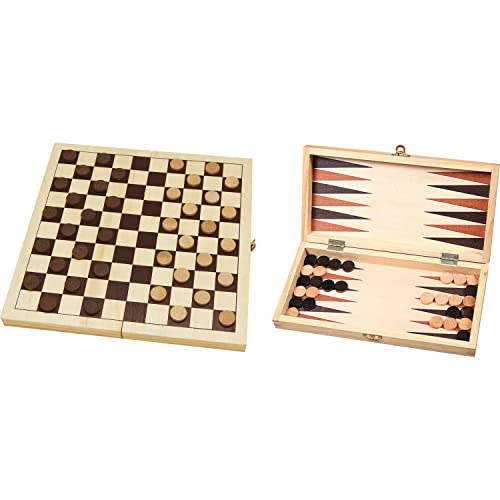 Hölzerne Faltbare Zugluft Backgammon-Set von Hot Games