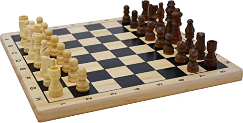 Schach-Set Holz bedruckt 29x29 cm. von Hot Games