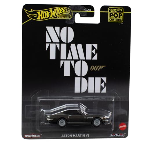 007 JAMES BOND - No time to Die - Modellauto ASTON MARTIN V8 - Die Cast Maßstab 1:64 - Länge 7cm - HVJ36 von Hot Wheels