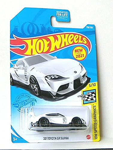 DieCast Hotwheels '20 Toyota GR Supra - HW Speed Graphics 5/10 [White] 178/250 für Unisex, Kinder von Hot Wheels