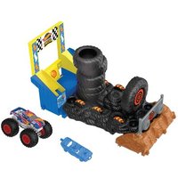 HOT WHEELS HNB89 Hot Wheels Monster Trucks Arena Smashers Race Ace Smash Race-Challenge Spielset von Hot Wheels