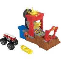 HOT WHEELS HNB90 Hot Wheels Monster Trucks Arena Smashers 5-Alarm-Crash-Challenage Spielset von Hot Wheels