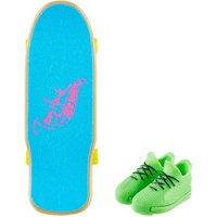 HOT WHEELS HPG21 Skate Neon Bones Fingerboard von Tony Hawk insperiert und abnehmbare Skateboard-Schuhe von Hot Wheels