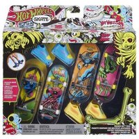 HOT WHEELS HPG23 Hot Wheels Skate Neon Bones Tom Hawk Fingerboard + Shoe 4-Pack von Hot Wheels