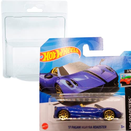 Hot Wheels ´17 Pagani Huayra Roadster HW Roadsters 2/10 (13/250) HKK08 Short Card Mattel 2023 + Blister & Card Protector Pack Friki Monkey von Hot Wheels