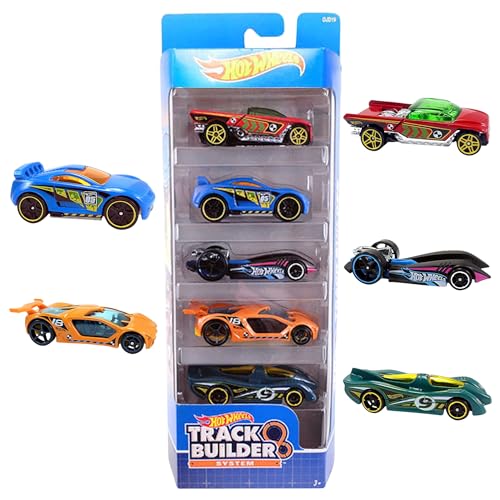 Hot Wheels 1806 - Geschenkset, je 5 Fahrzeuge, zufällige Autos/Fahrzeugmodelle, 5er Pack von Hot Wheels