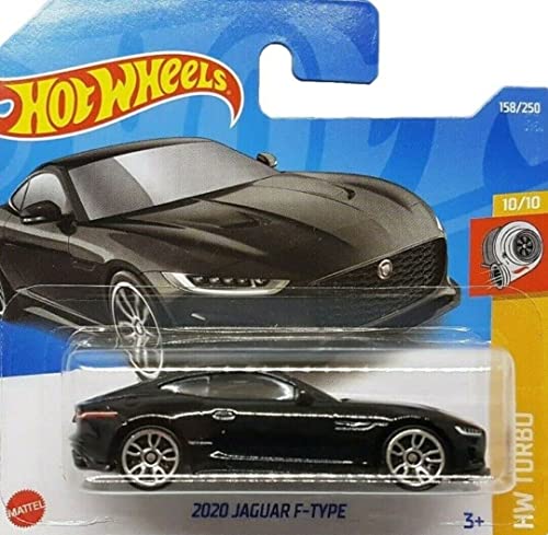 Hot Wheels - 2020 Jaguar F-Type - HW Turbo 10/10 - HCT71 - Short Card - schwarz - Mattel 2022 von Hot Wheels