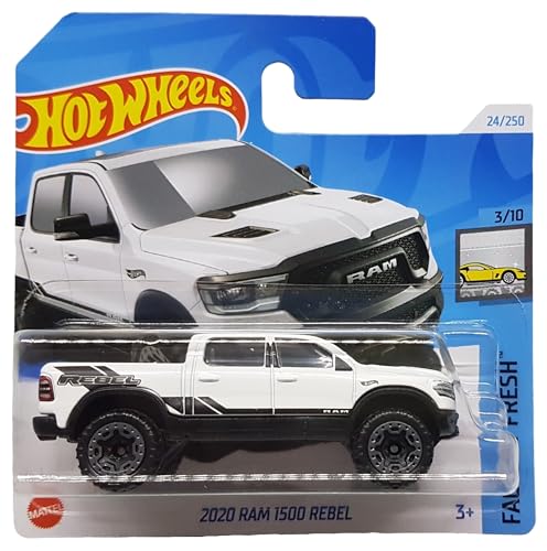 Hot Wheels - 2020 RAM 1500 Rebel - Factory Fresh 3/10 - HTC52 - Short Card - Pickup Truck - Weiss - Mattel 2024 von Hot Wheels