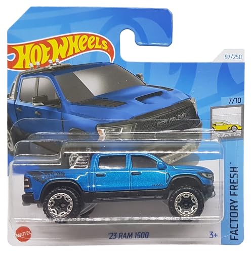 Hot Wheels - ´23 RAM 1500 - Fctory Fresh 7/10 - HTC82 - Short Card - Dodge Pickup Truck - blau metallic - Mattel 2024-1:64-1:64 von Hot Wheels