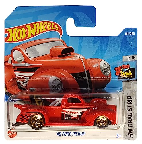 Hot Wheels - ´40 Ford Pickup - HW Drag Strip 1/10 - HCX61 - Short Card - Edelbrock - rot - Mattel 2022 von Hot Wheels