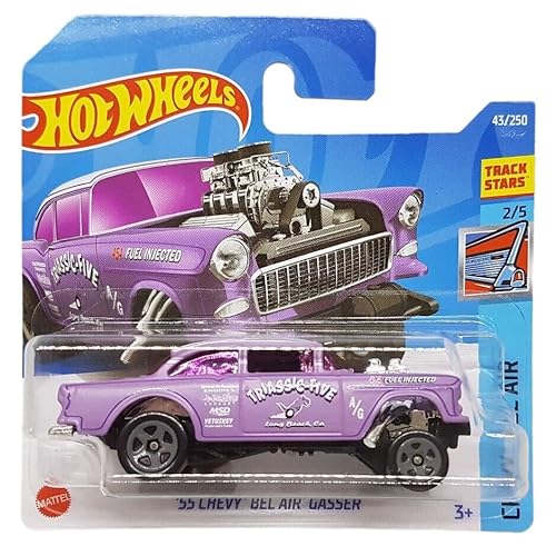 Hot Wheels - ´55 Chevy Bel Air Gasser - Chevy Bel Air 2/5 - HCW89 - Short Card - Black Widow - MSD - GM - Track Stars - Mattel 2022 von Hot Wheels