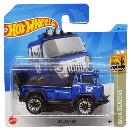 Hot Wheels - ´57 Jeep FC - Baja Blazers 6/10 - HKG72 - Short Card - dunkelblau metallic - Mattel 2023-1:64 Hot Wheels - ´57 Jeep FC - Baja Blazers 6/10 - HKG72 - Short Card - dunkelblau metallic - Mattel 2023-1:64 von Hot Wheels
