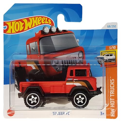 Hot Wheels - ´57 Jeep FC - HW Hot Trucks 3/10 - HTD21 - Short Card - Pickup - rot - Mattel 2024 - 1:64 von Hot Wheels