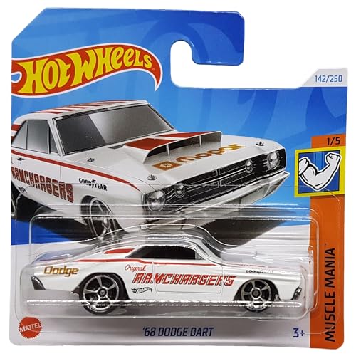 Hot Wheels - ´68 Dodge Dart - Muscle Mania 1/5 - HTC57 - Short Card - Mopar - Good Year - Ramchargers - Mattel 2024 - 1:64 von Hot Wheels