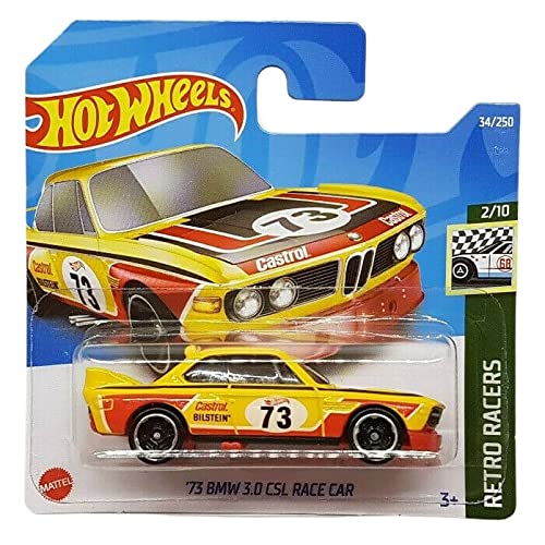 Hot Wheels - ´73 BMW 3.0 CSL Race Car - Retro Racers 2/10 - HCW51 - Short Card - Castrol - Bilstein - Mattel 2022 von Hot Wheels