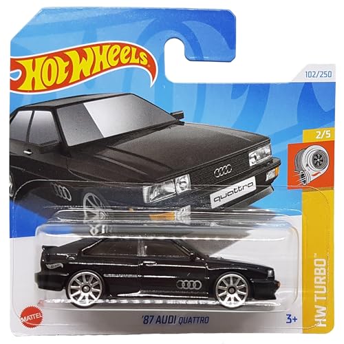 Hot Wheels - ´87 Audi Quattro - HW Turbo 2/5 - HTD24 - Short Card - schwarz - Mattel 2024 – 1:64 von Hot Wheels