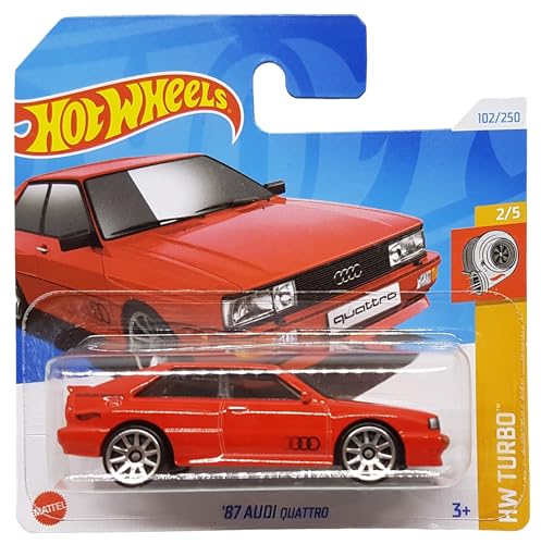 Hot Wheels - ´87 Audi Quattro - HW Turbo 2/5 - HRY55 - Short Card - rot - Mattel 2024 - 1:64 von Hot Wheels