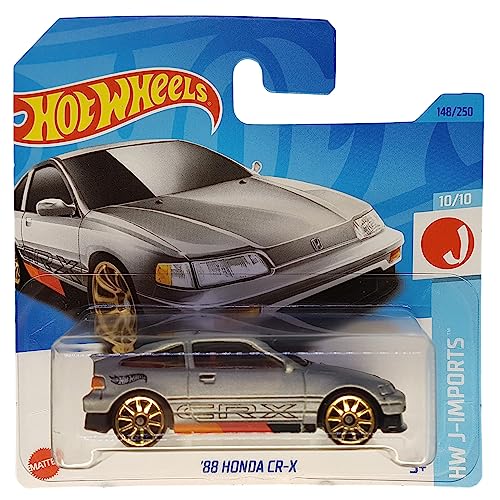 Hot Wheels - ´88 Honda CR-X - HW J-Imports 10/10 - HKJ17 - Short Card - grau metallic - Mattel 2023 von Hot Wheels