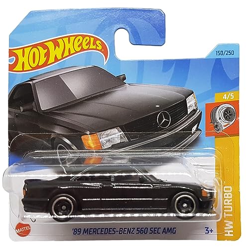 Hot Wheels - ´89 Mercedes-Benz 560 SEC AMG - HW Turbo 4/5 - HKG45 - Short Card - schwarz - Mattel 2023 von Hot Wheels