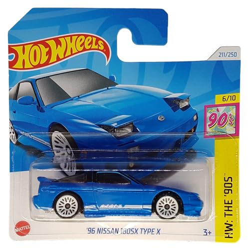 Hot Wheels - ´96 Nissan 180SX Type X - HW: The `90s 6/10 - HTB08 - Short Card - blau - Mattel 2024 – 1:64 von Hot Wheels