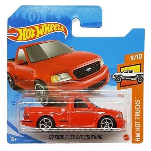 Hot Wheels - ´99 Ford F-150 SVT Lightning - HW Hot Trucks 9/10 - GRY97 - Short Card - rot - Mattel 2021 von Hot Wheels