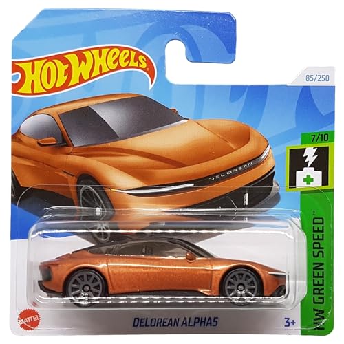 Hot Wheels - Delorean Alpha5 - HW Green Speed 7/10 - HTD32 - Short Card - DMC - orange metallic - Mattel 2024-1:64 von Hot Wheels