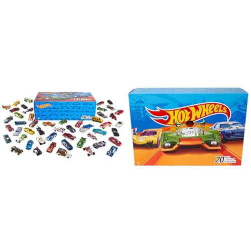 Hot Wheels Autos Set, 50er Pack, Verschiedene Modelle von Spielzeugautos & Autos Set, 20er Pack, Verschiedene Modelle von Spielzeugautos von Hot Wheels