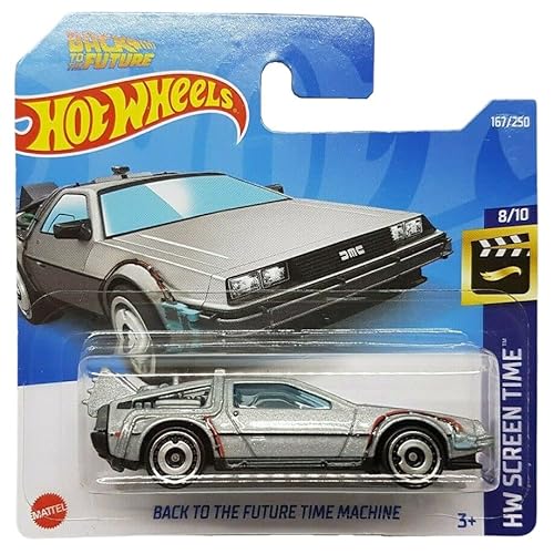 Hot Wheels - Back to The Future Time Machine - HW Screen Time 8/10 - HCV54 - Short Card - Zurück in die Zukunft - Zeitmaschine - Delorean DMC - Mattel 2022 von Hot Wheels