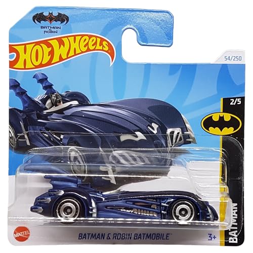 Hot Wheels - Batman & Robin Batmobile - Batman 2/5 - HTD51 - Short Card - DC - dunkelblau - Mattel 2024-1:64 von Hot Wheels