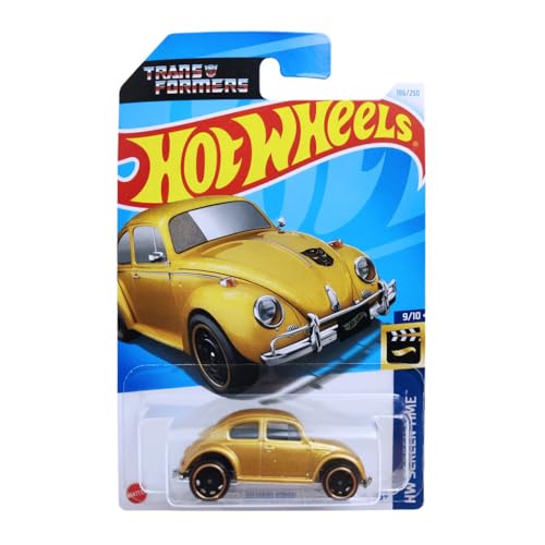 Hot Wheels - Bumblebee - HW Screen Time 9/10 - HTF09 - Short Card - Volkswagen - Transformers - VW Käfer Gold - Mattel 2024 – 1:64 von Hot Wheels