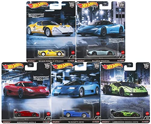 Hot Wheels Car Culture Exotic Envy Komplettes 5-Auto-Set - 2022 Die-Cast Supercar Sammlerstück, Maßstab 1:64, FPY86-957M, ab 3 Jahren Hot Wheels Car Culture Exotic Envy Komplettes 5-Auto-Set - 2022 Die-Cast Supercar Sammlerstück, Maßstab 1:64, FPY86-957M, ab 3 Jahren von Hot Wheels