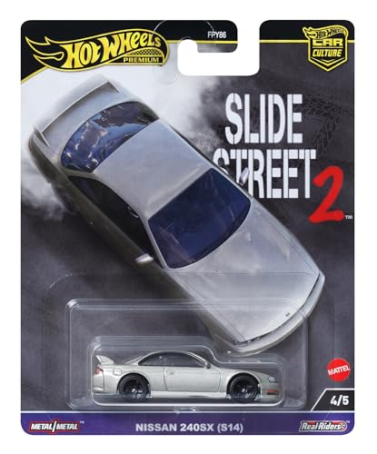 Hot Wheels Premium Nissan Silvia S14, Car Culture Circuit Legends-Fahrzeuge für Kinder ab 3 Jahren und Erwachsene Fans und Sammler, Premium-Kollektion von Car Culture im Maßstab 1:64, HKC83 von Hot Wheels