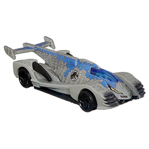 Hot Wheels Character Cars, Velociraptor, Blau, Spielzeugfahrzeug für Kinder ab 3 Jahren von Hot Wheels