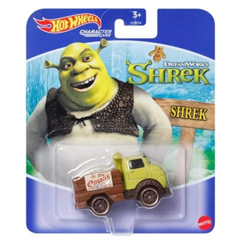 Hot Wheels Character Cars Shrek Spielzeugfahrzeug – Universal Pictures für Kinder ab 3 Jahren von Hot Wheels