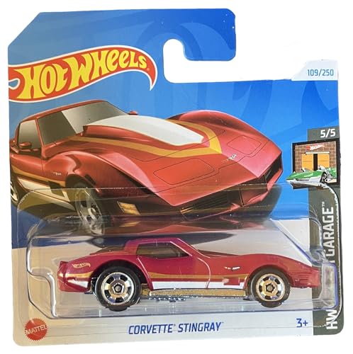 Hot Wheels - Corvette Stingray - HW Dream Garage 5/5 - HTB52 - Short Card - GM - rot - Mattel 2024 - 1:64 von Hot Wheels