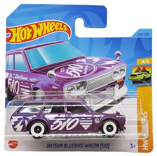 Hot Wheels - Datsun Bluebird Wagon [510] - HW Wagons 4/5 - HKH72 - Short Card - Nissan - lila metallic- Mattel 2023 von Hot Wheels