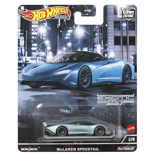 Hot Wheels Die Cast Modell McLAREN SPEEDTAIL Car Culture Maßstab 1:64 7cm Premium Real Riders von Mattel